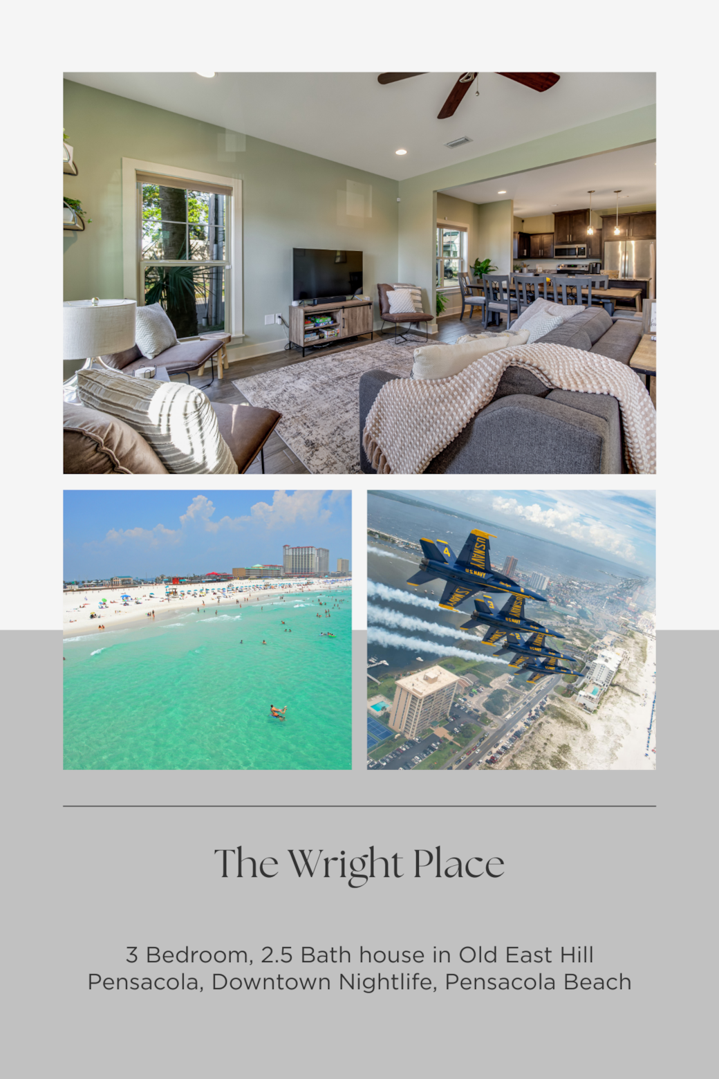 The Wright Place - Downtown Pensacola - Blue Angels - Pensacola Beach