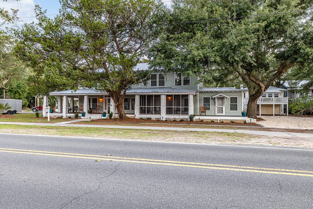 Front view of cottages