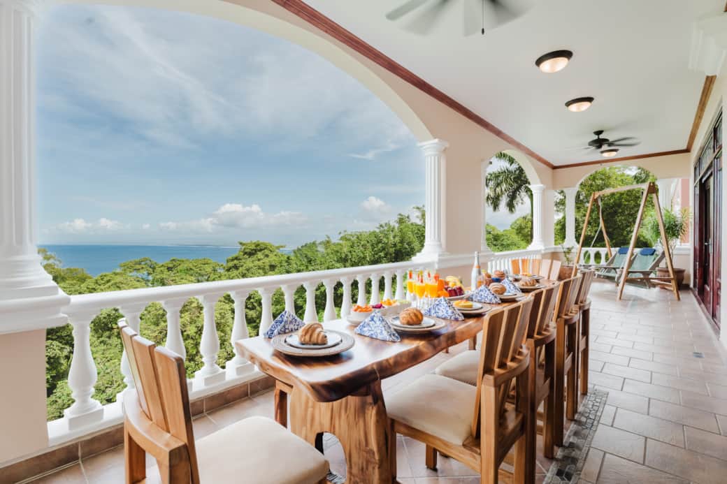 Ocean-view terrace for morning coffee and sunset moments