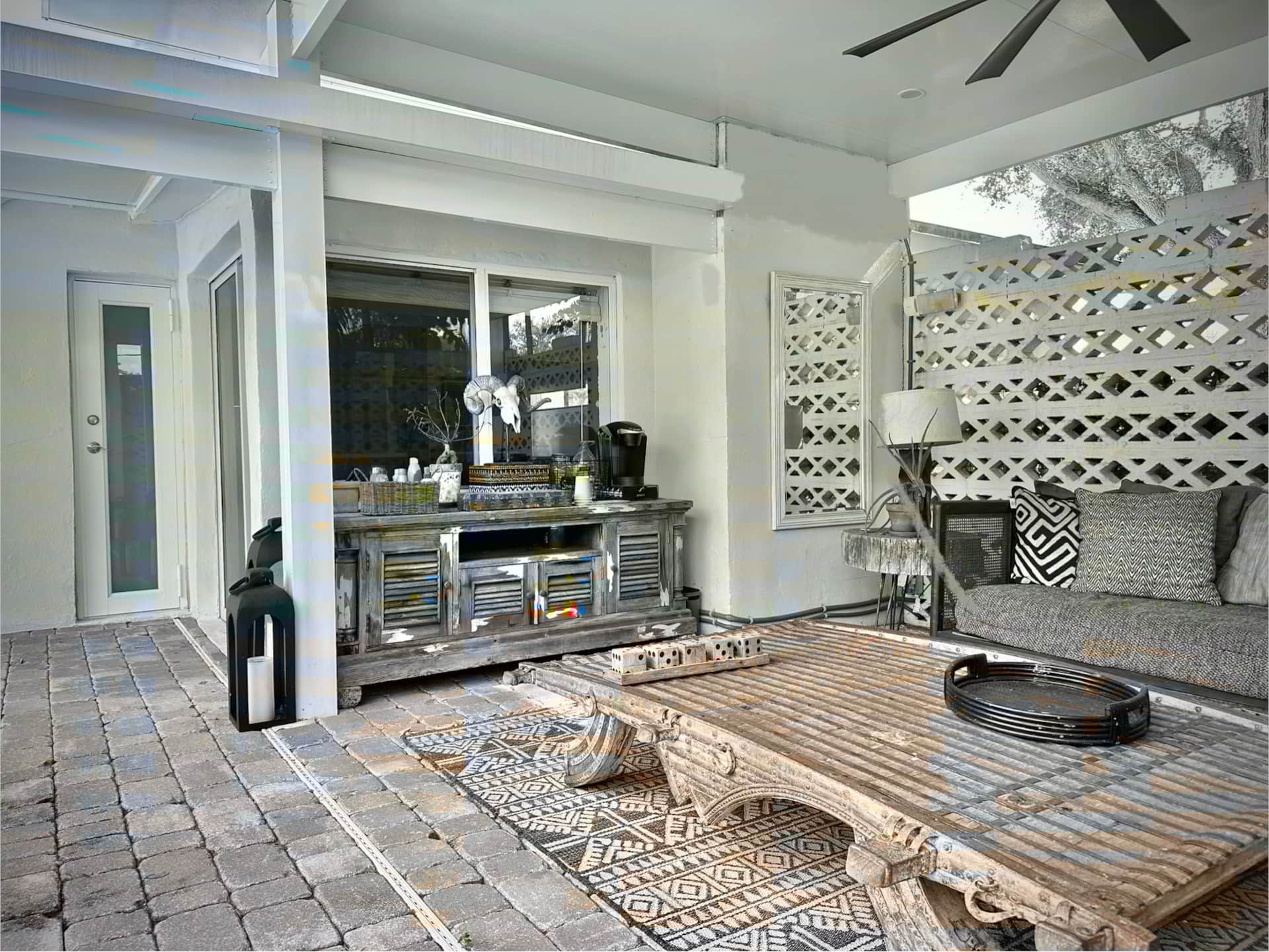 Renovated guest coffee and tea station at Casa Citron offering on demand brewing in Fort Lauderdale