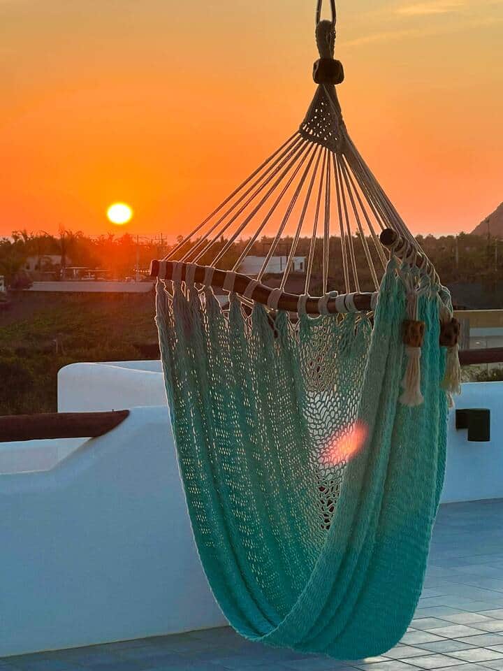 Enjoy sunset in our hammock chair