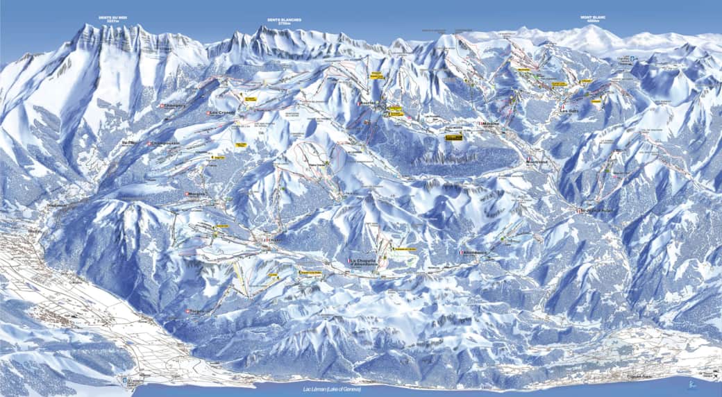 Porte du Soleil Piste map