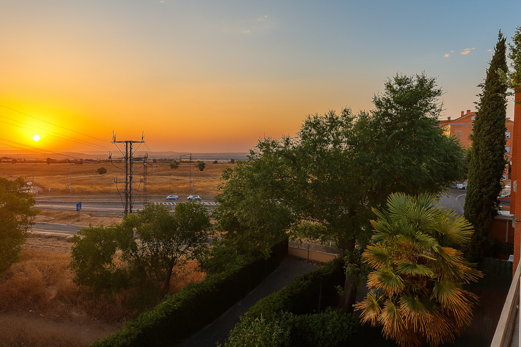 Sunrise. This is the view from your bedroom window at dawn.
