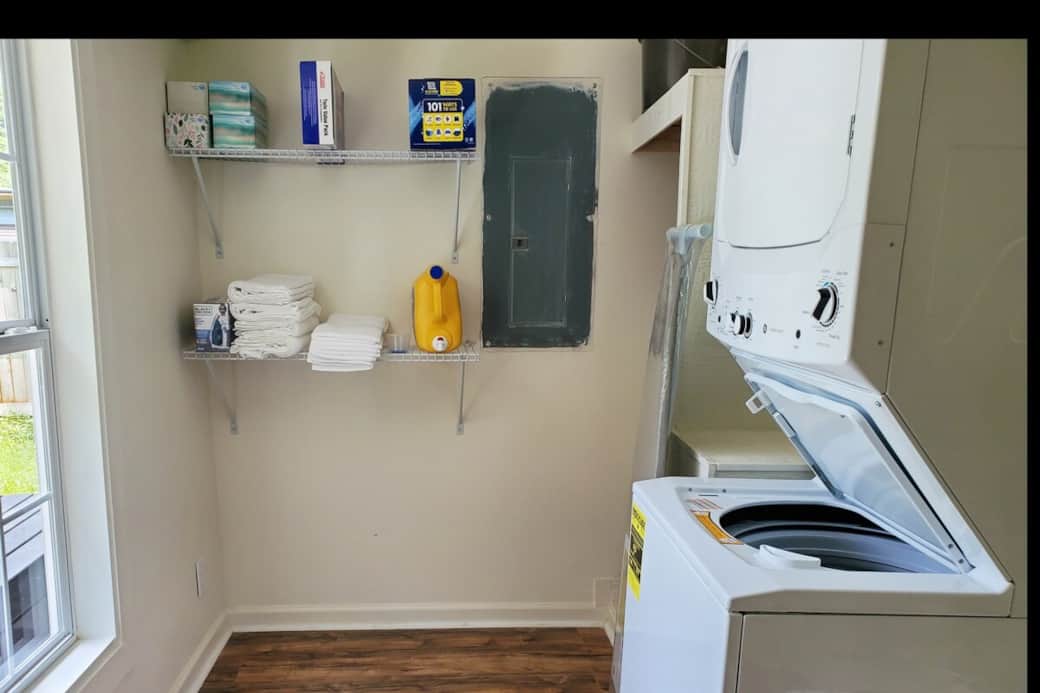 Fully equipped washer and dryer