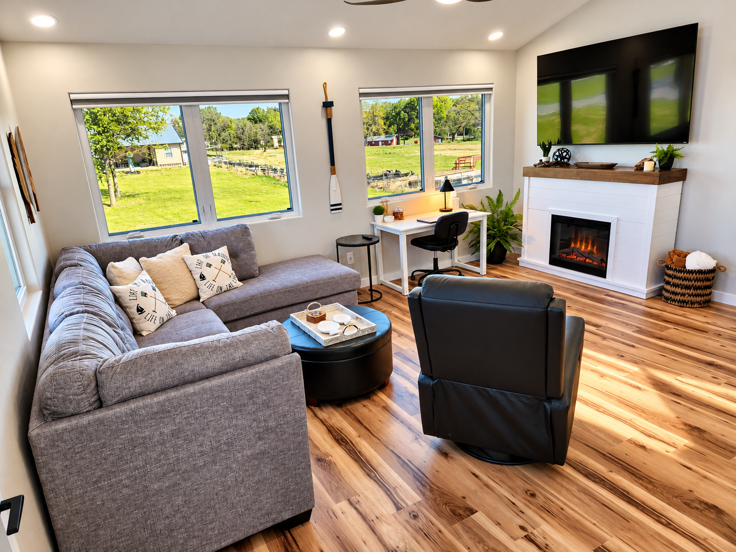 Lakeside Luxury Airbnb Living Room