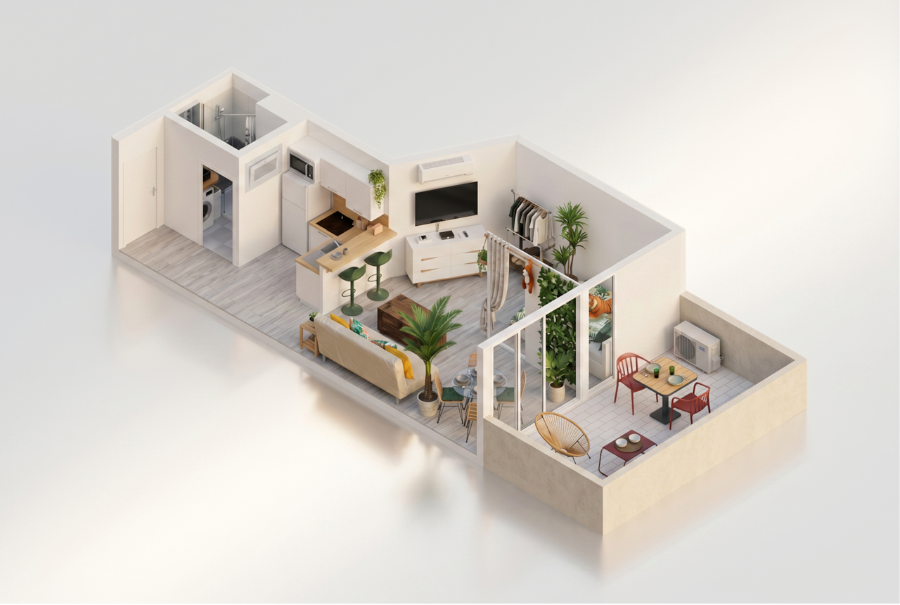 Plan 3D Jungle Suite cap d'agde
