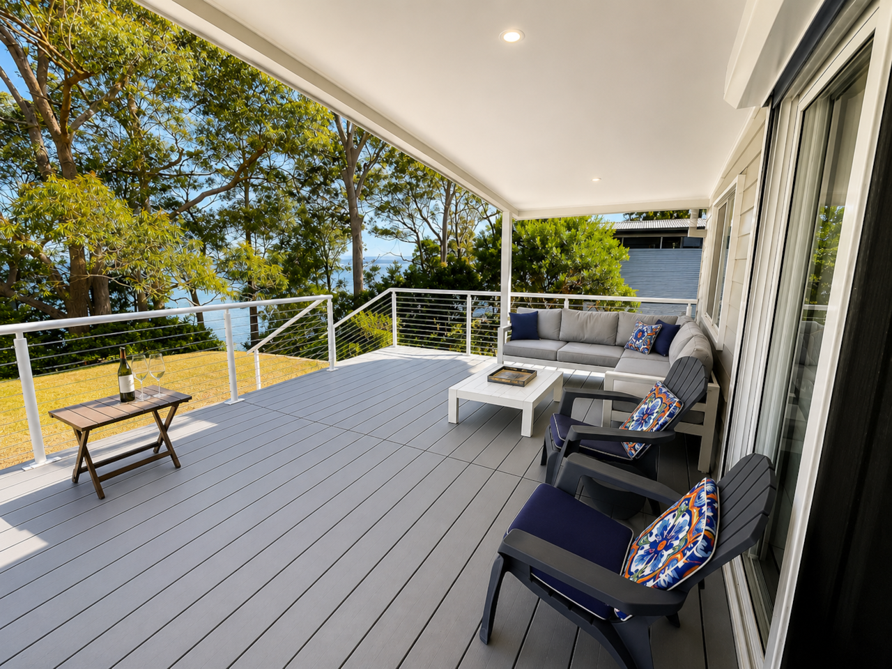 Deck to lake