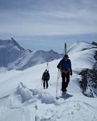 Ski touring above Grindelwald