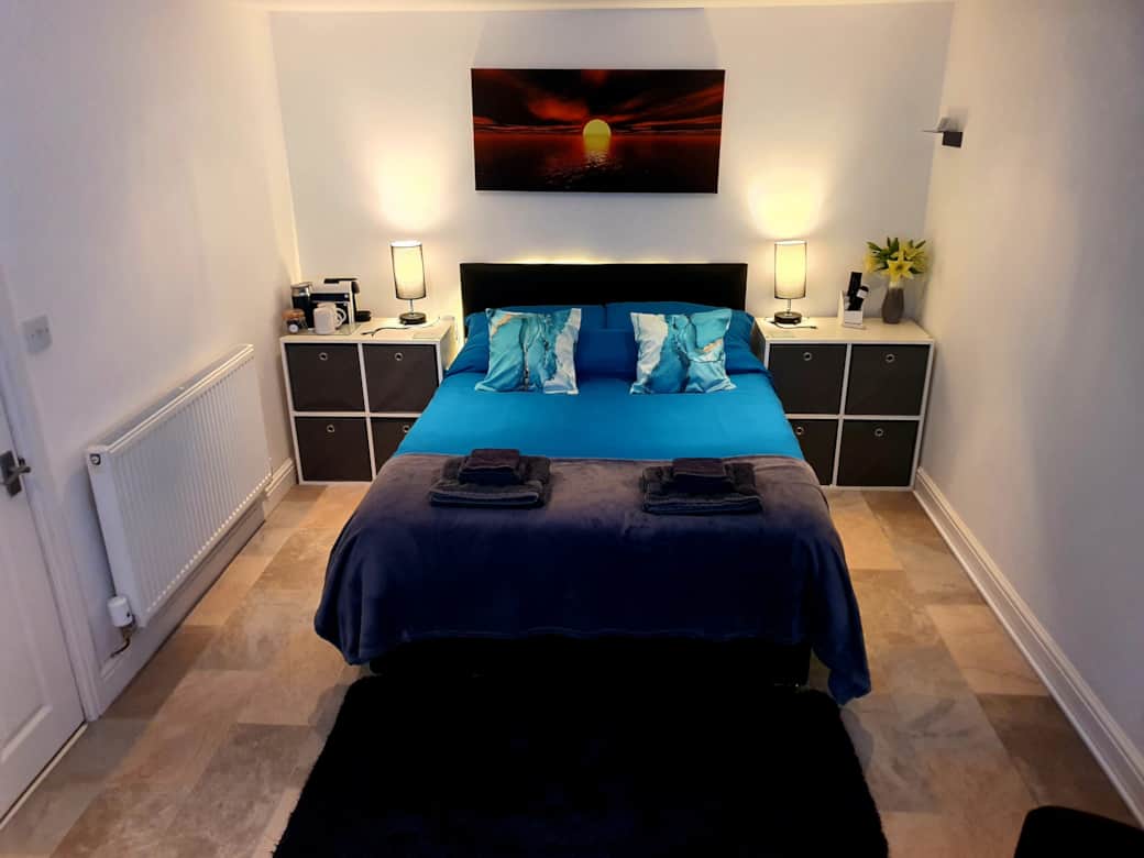 Bedroom 1 Sky Q PlayStation 3, Nespresso coffee maker, Black out curtains