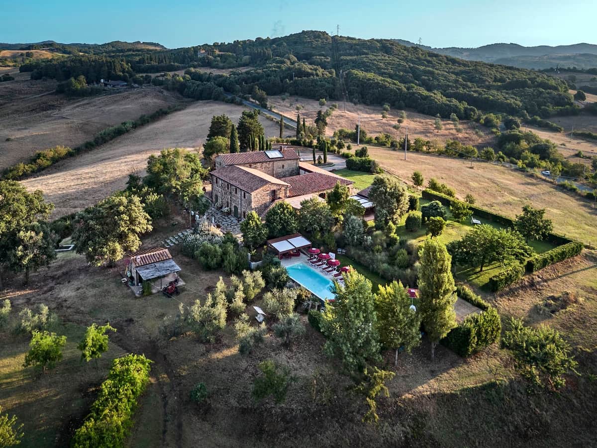 La favolosa Villa vista dall'alto, una bellezza unica nel suo genere.