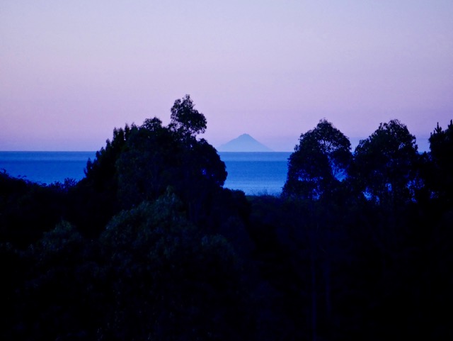Sunset with views over Mt. Taranaki from Aston Road Villa.