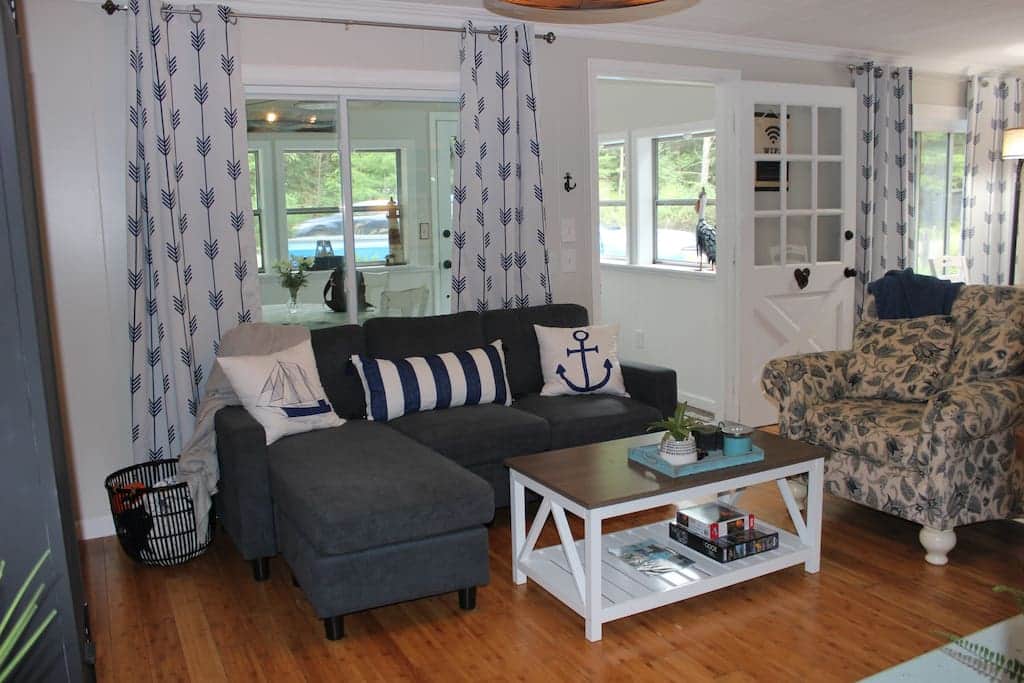 Inviting Living Room space to cozy up and watch a movie or play a board game.