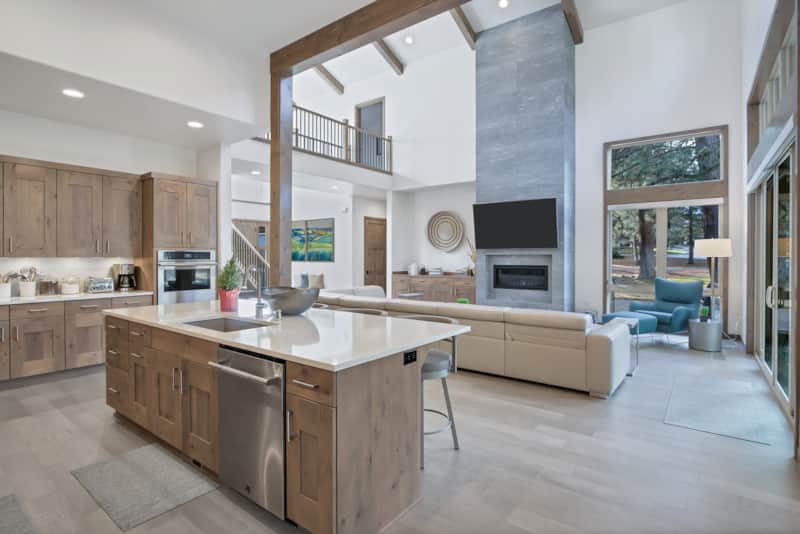 Chef's kitchen with induction range and Demeyère cookware