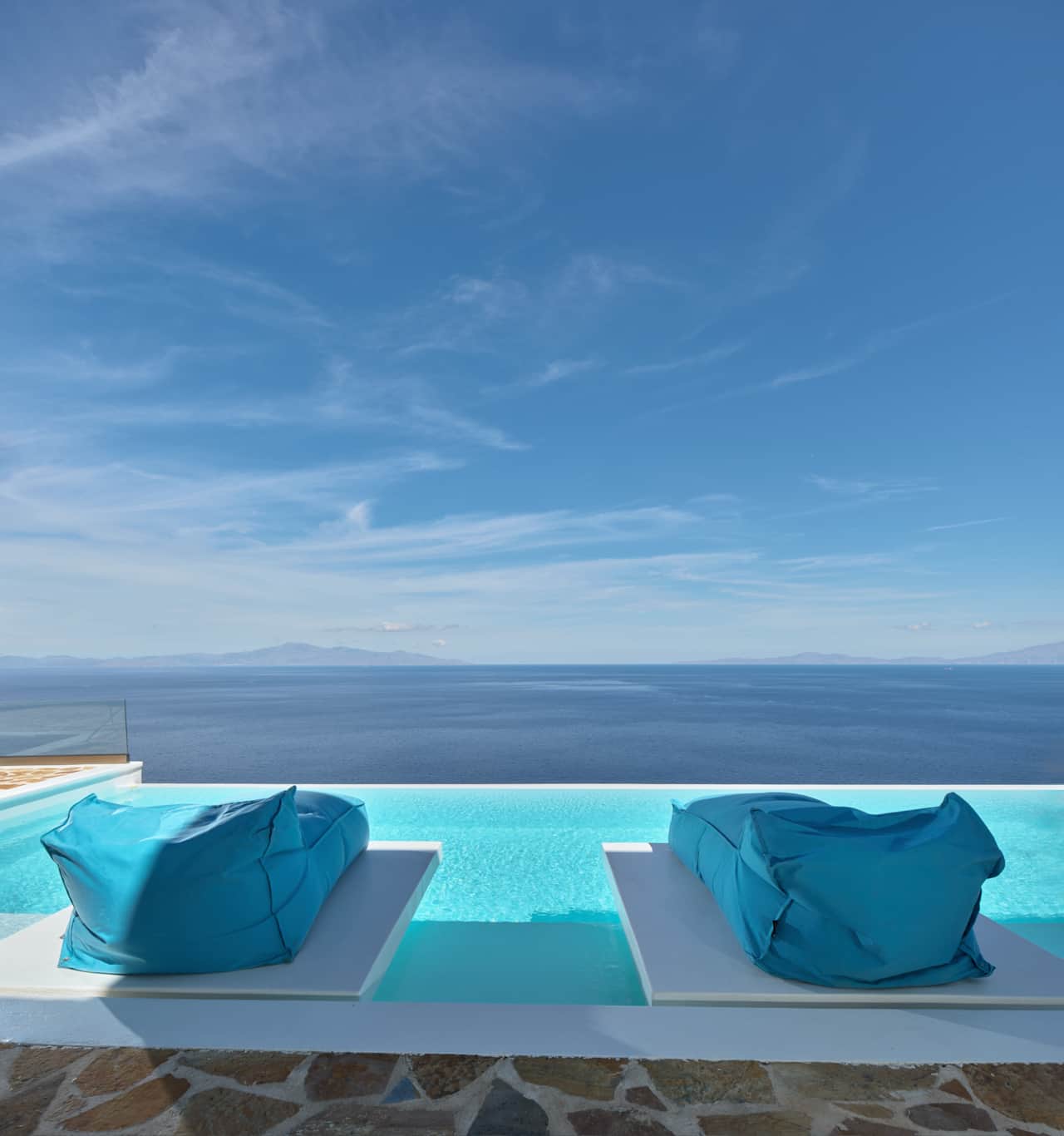 Infinity pool with endless sea views