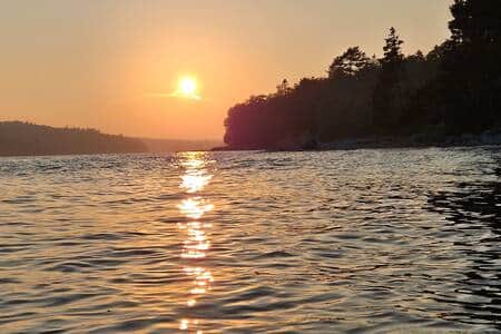 We love to sit on the rocks with a glass of wine and watch sunset.