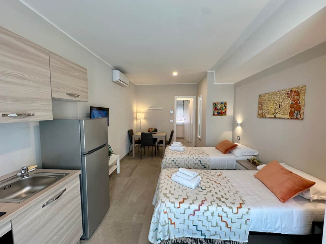 Living room and sleeping area