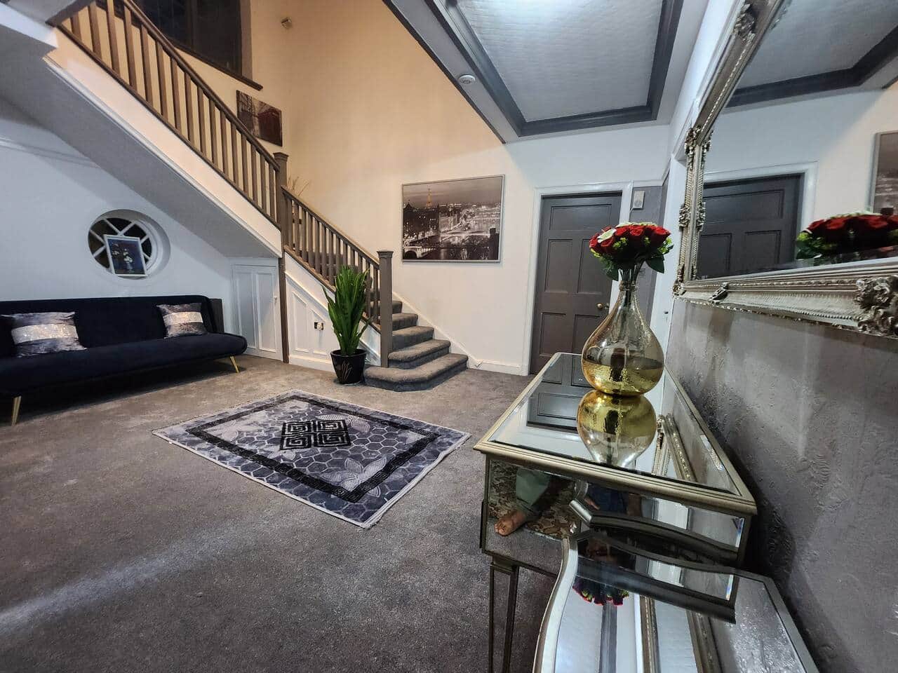 Living room at 239 Seymour Grove short stay accommodation Manchester