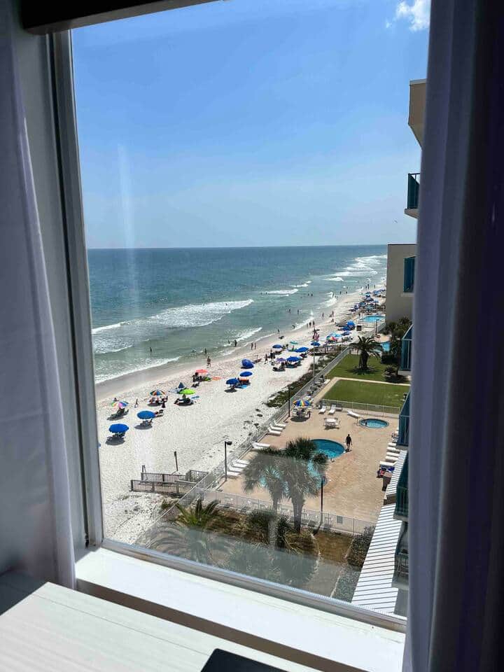 Excellent view from South (Gulfside) master's West window. A small percentage of beach condos have side windows with views. Excellent view from South (Gulfside) master's West window. A small percentage of beach condos have side windows with views.