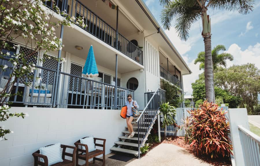 Enjoy the extra space of the fenced garden court yard with private entrance to the ground floor unit Enjoy the extra space of the fenced garden court yard with private entrance to the ground floor unit