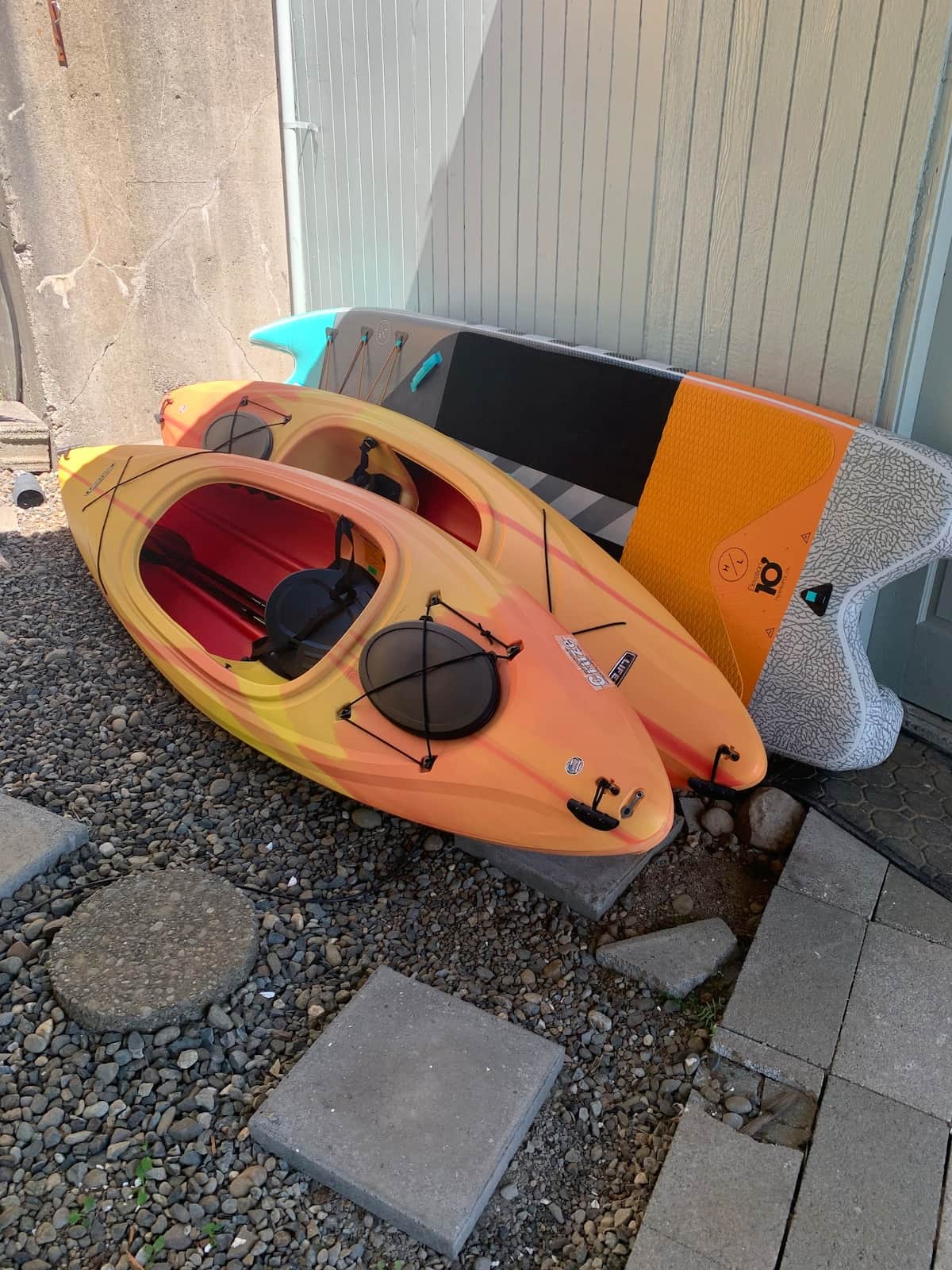 This property has two full size Kayaks and 2 SUPs for use while you stay.  