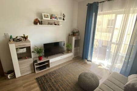 Living room with smart TV