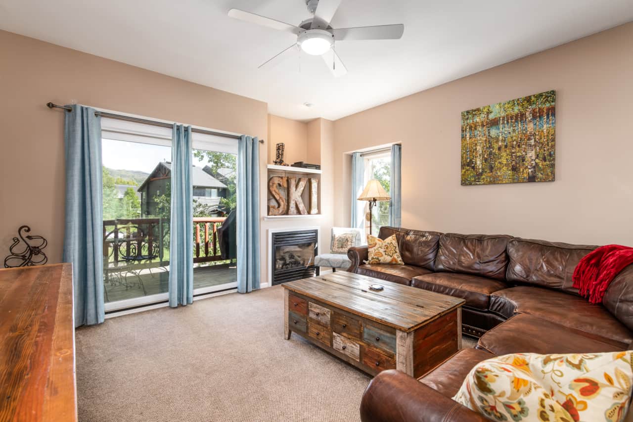 livingroom with attached private balcony