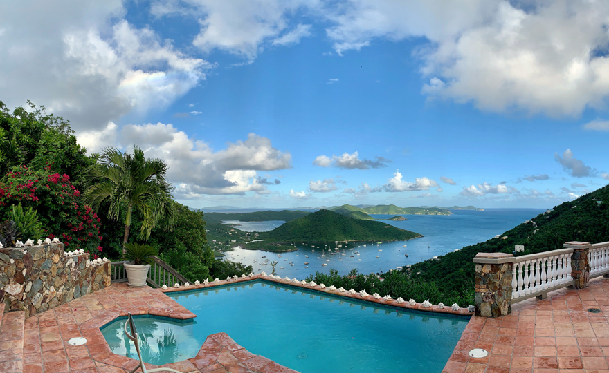 Amazing views overlooking Coral Bay and down island