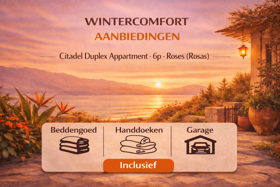 Wintercomfort aanbiedingen voor Citadel Duplex Apartment 6 personen in Roses (Rosas), Costa Brava, Spanje