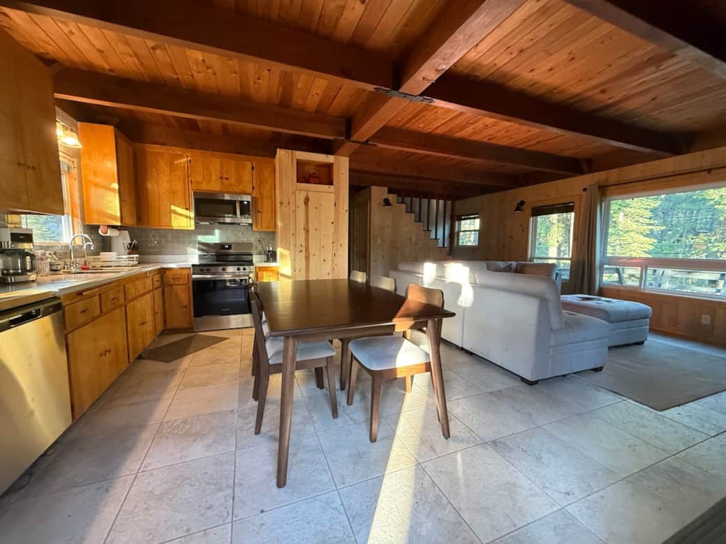 kitchen & living room