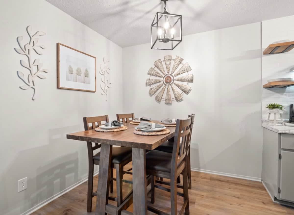 Solid wood dining table to gather around 
