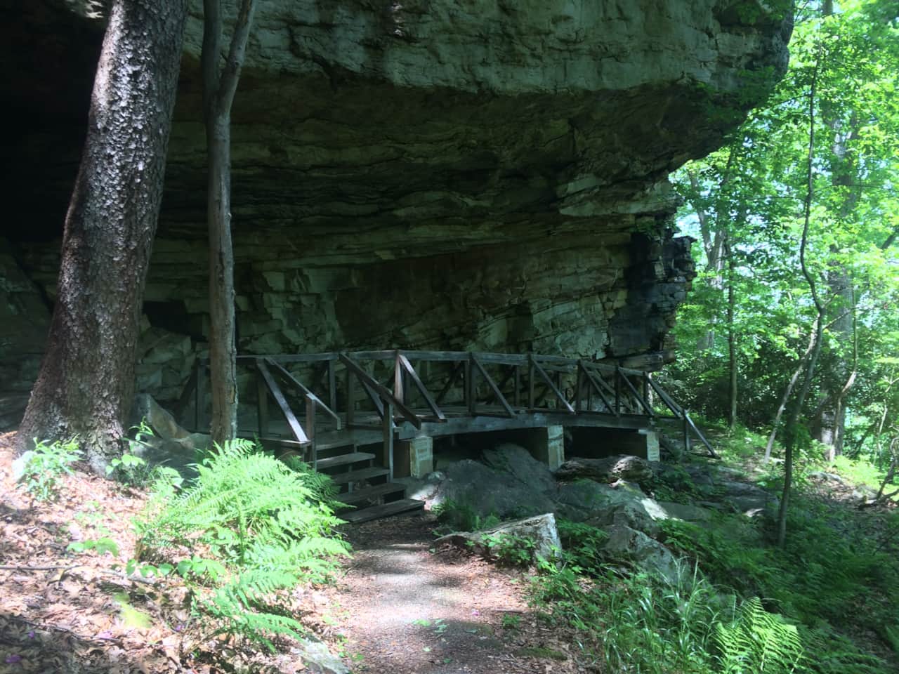 Hike under the edges of the mountain