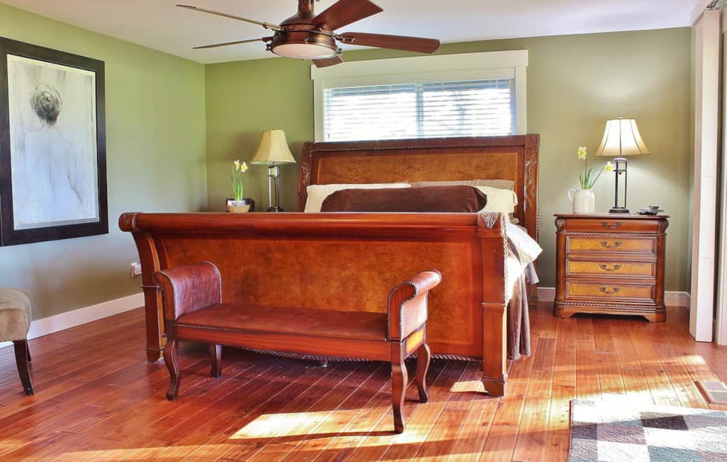 Spacious primary suite with on-suite bath.