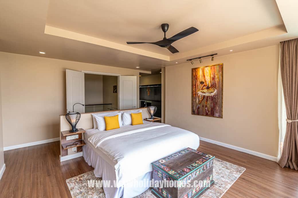 Master Bedroom with a King Size bed and stunning views over the Andaman sea Master Bedroom with a King Size bed and stunning views over the Andaman sea