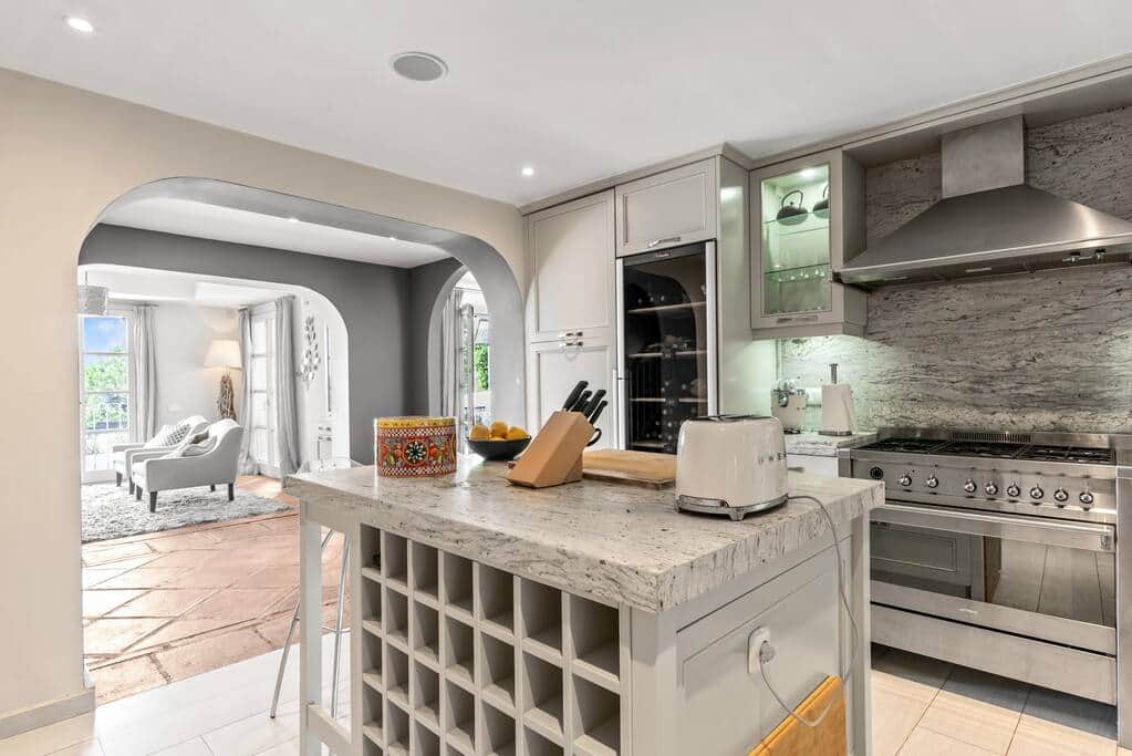 The open fully equipped kitchen.