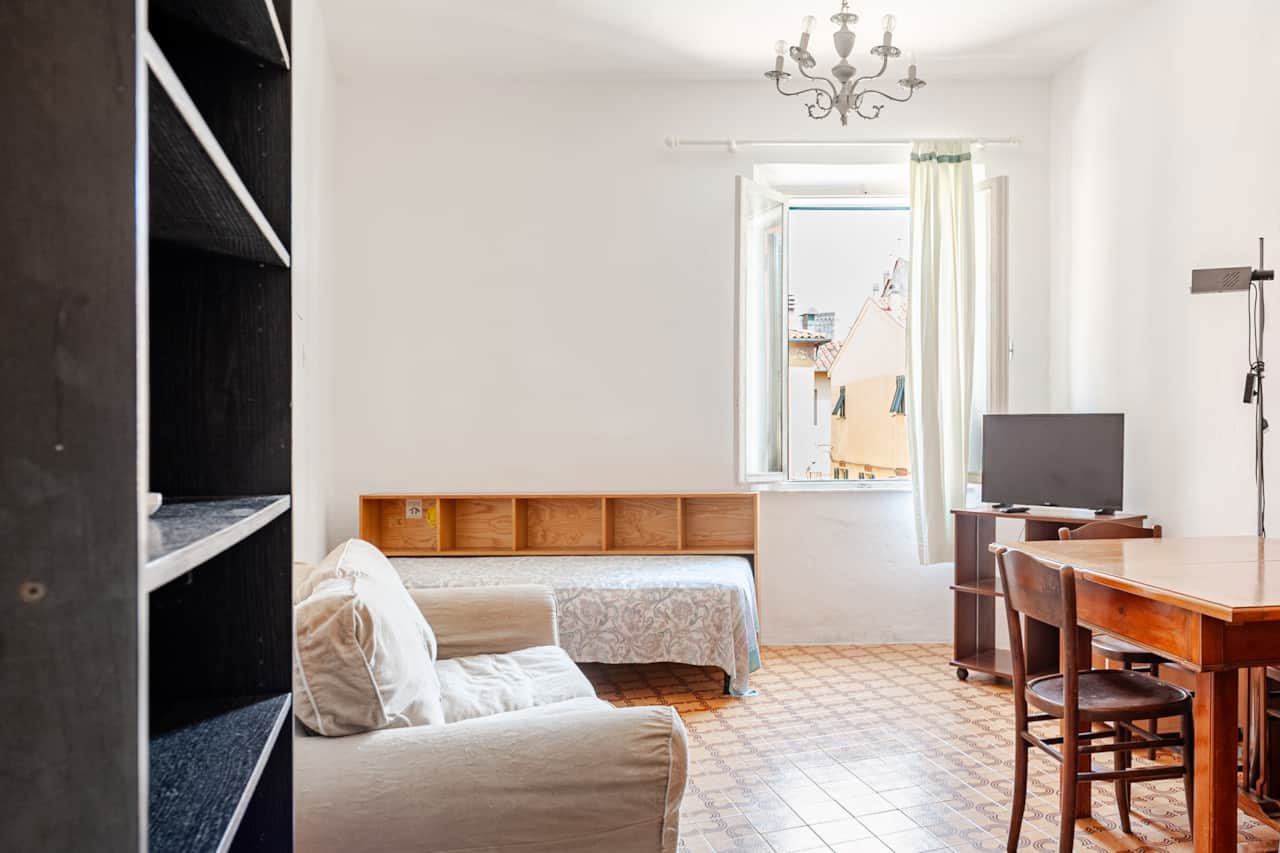Soggiorno con divano letto e letto singolo