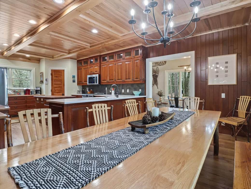 Main Floor: Dining with seating for 12