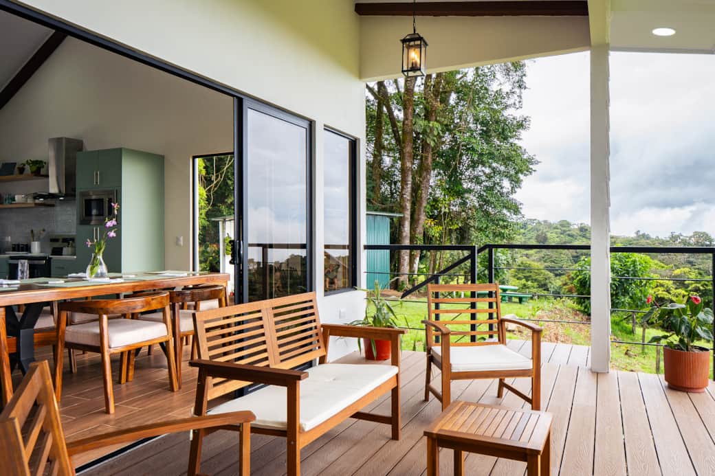 At Apricus, indoor and outdoor lounging blend into one peaceful space