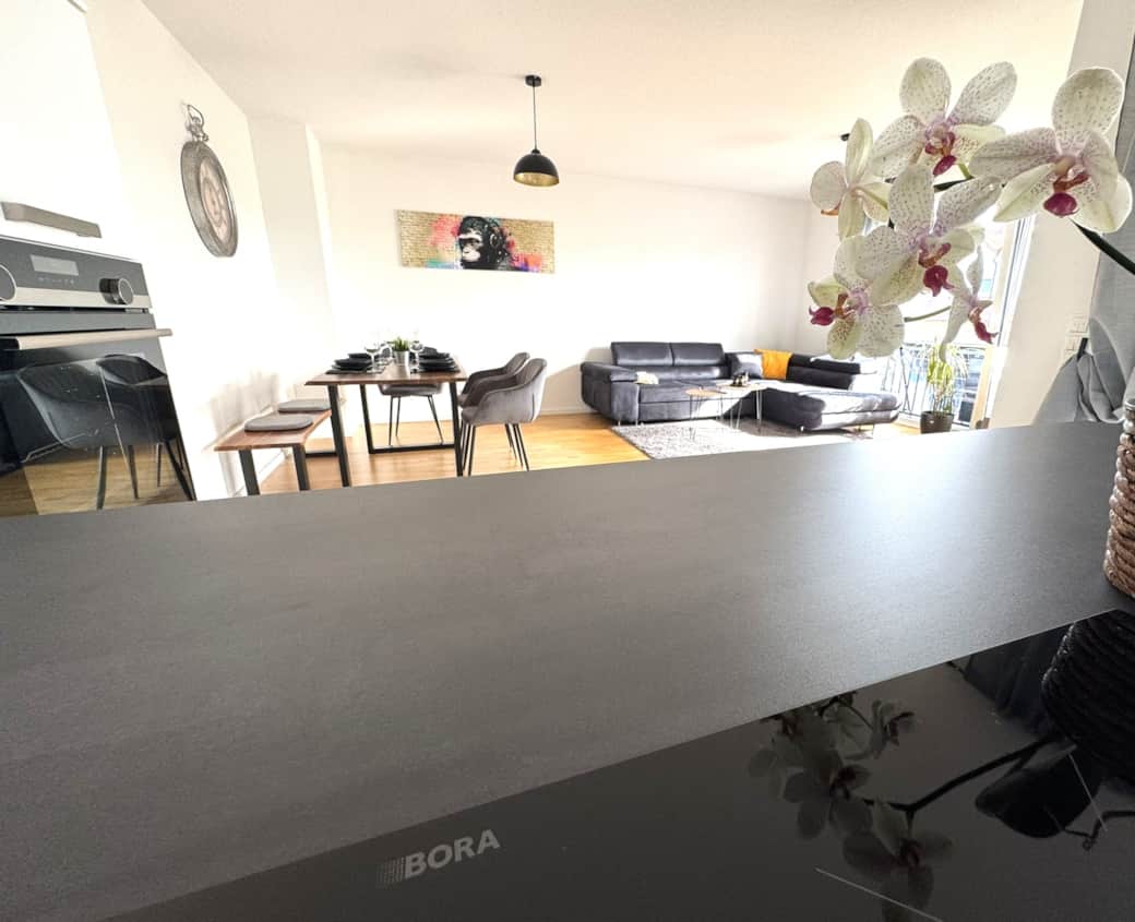 Blick zum Wohnbereich