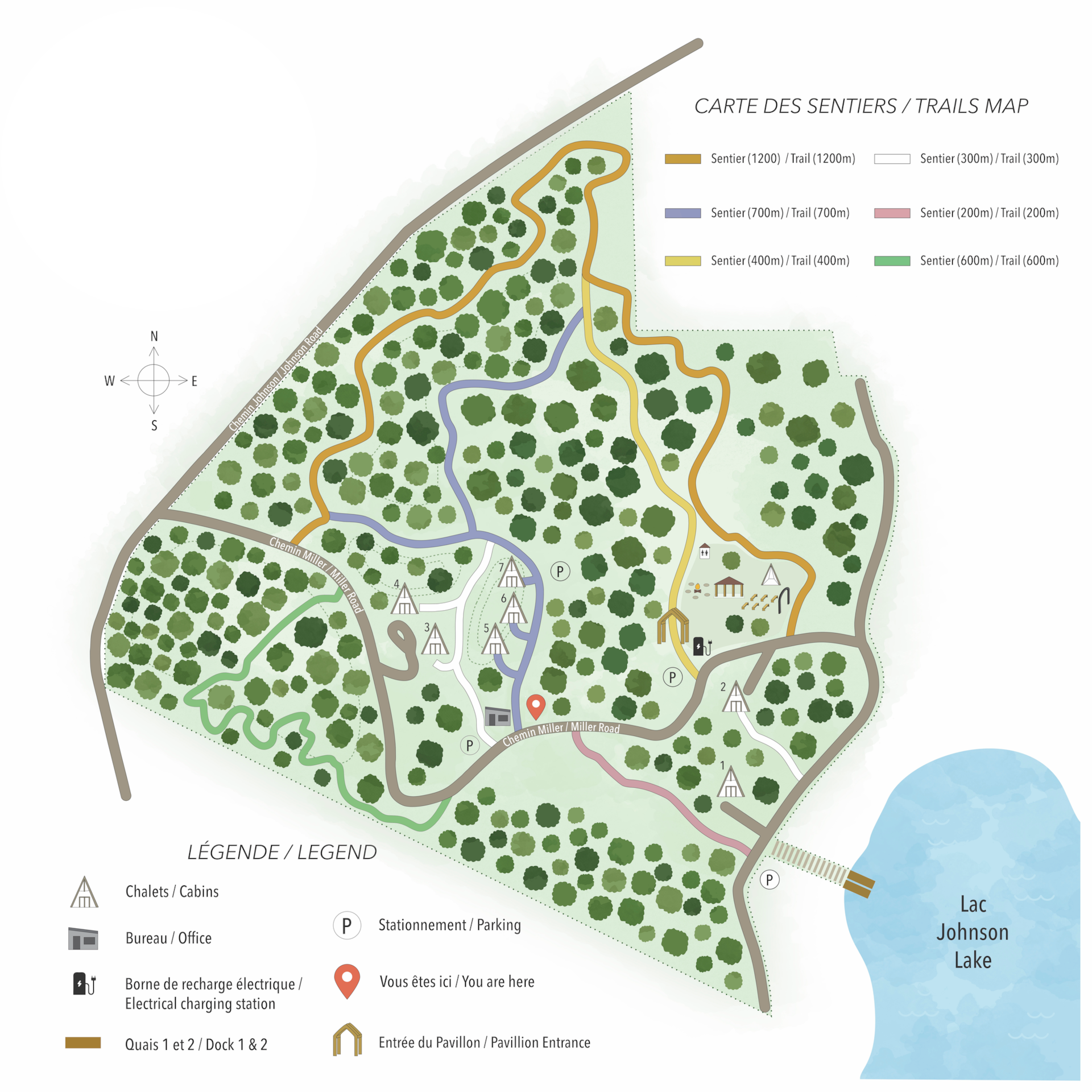 Property Map – Cabins, Trails & Lake Access