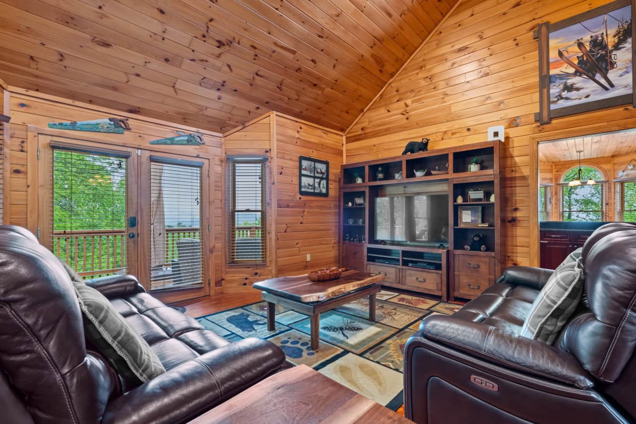 Main house living room with amazing views