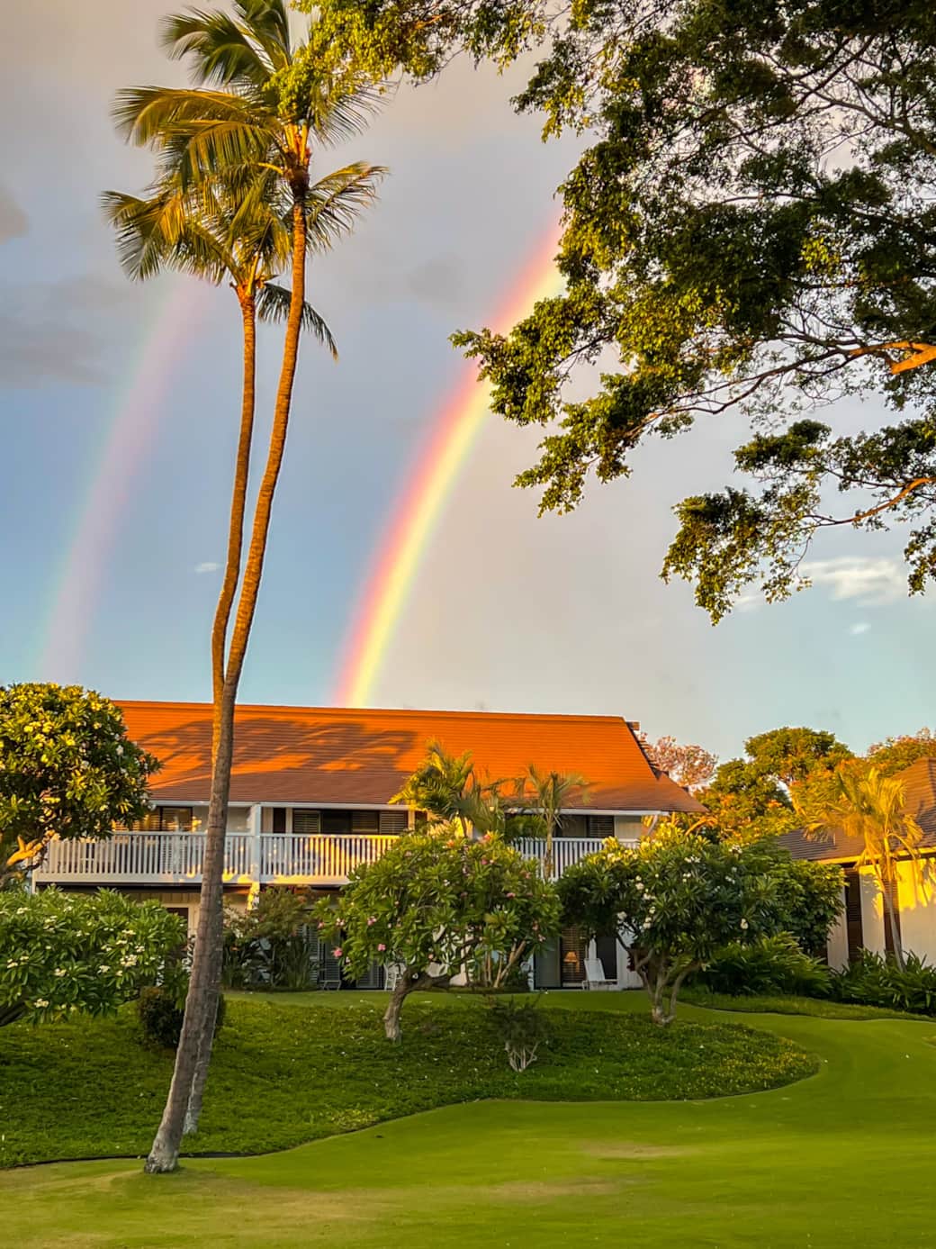 Steps from the ocean and a double rainbow