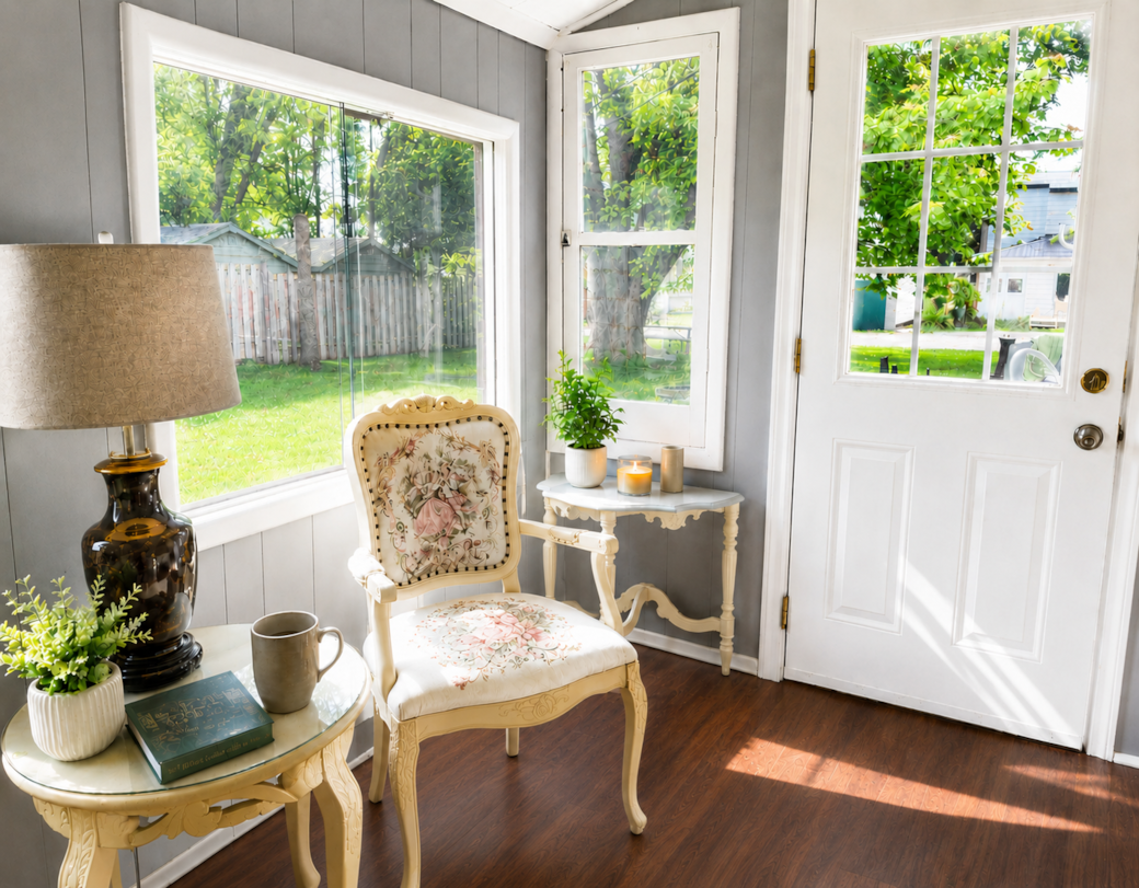 Sunroom - Enjoy morning coffee and read a book in the sun filled room Sunroom - Enjoy morning coffee and read a book in the sun filled room