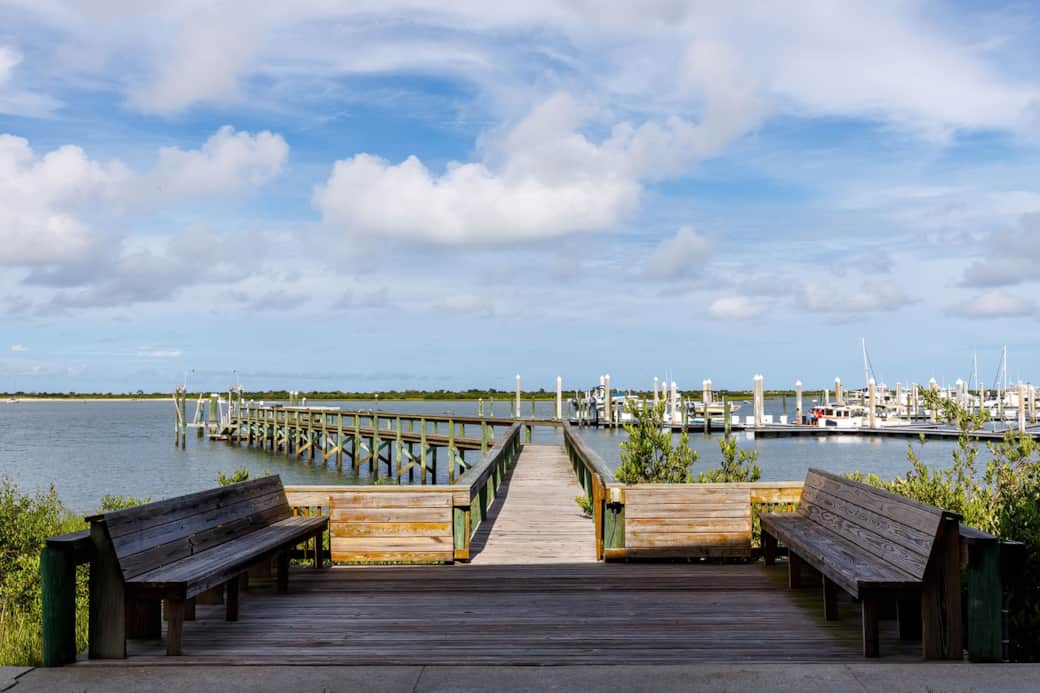 Our Pier overlooking Conch Island