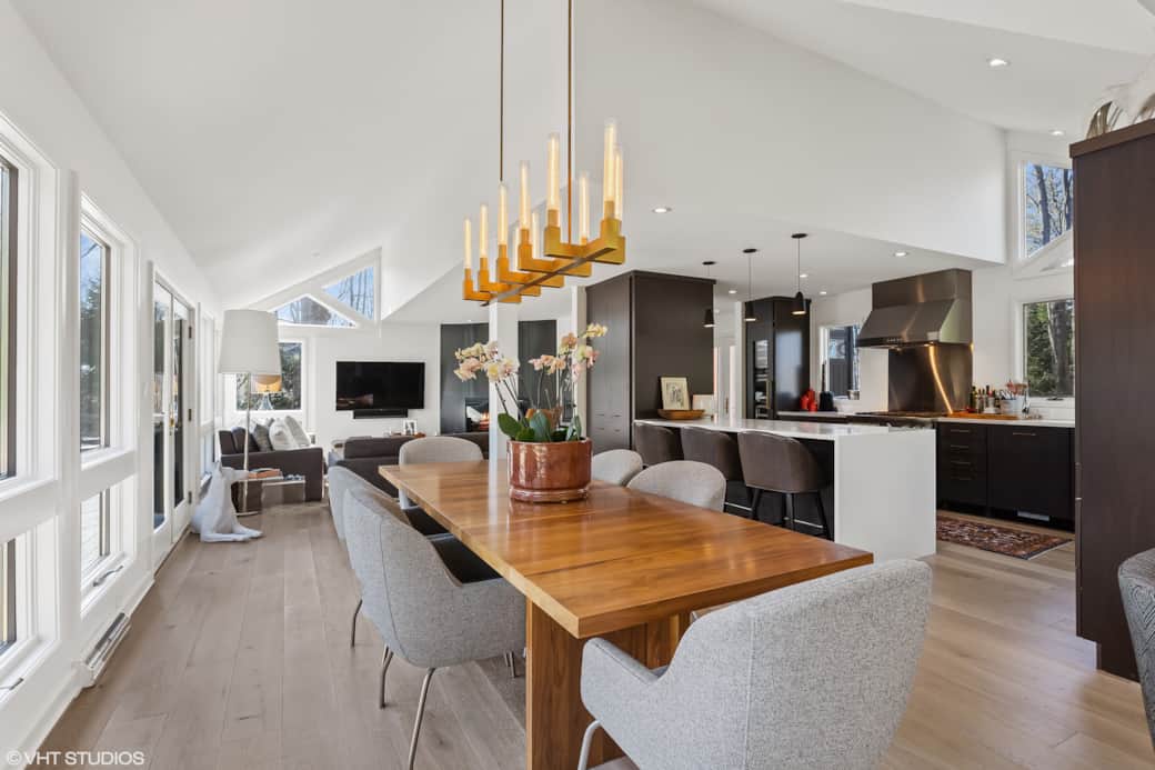 Dining area and open concept first floor