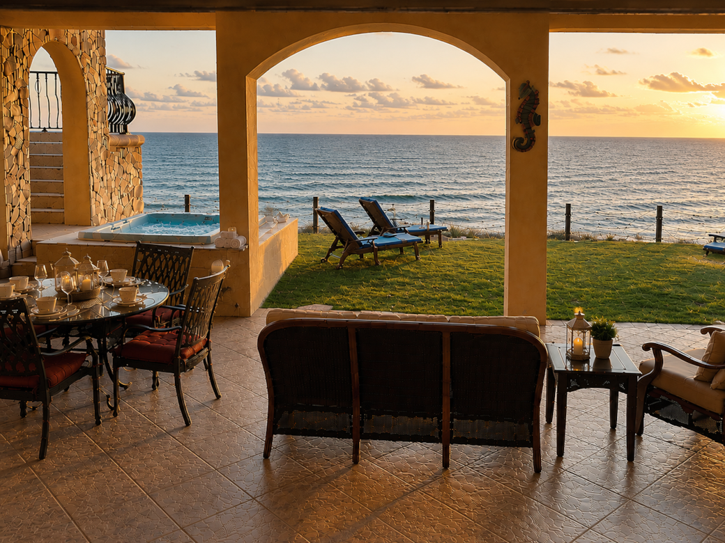 Back yard ocean front view