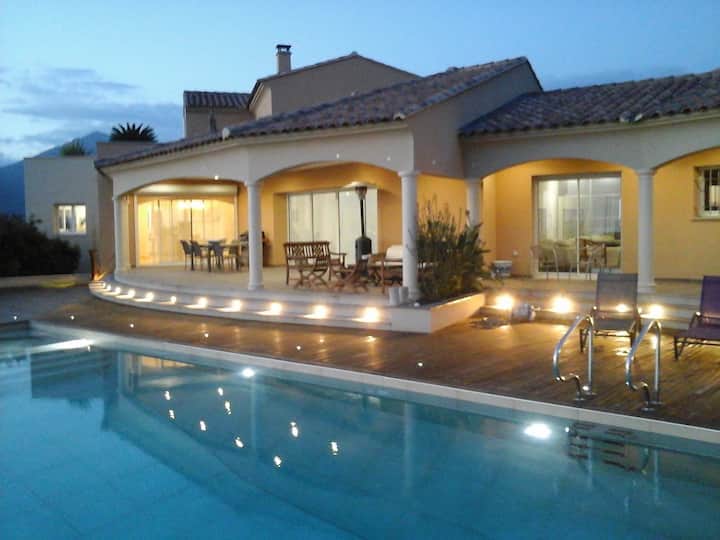 Vue villa rdc de nuit