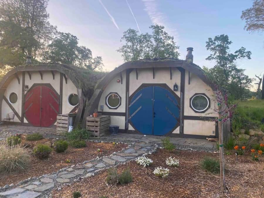 Bright & Cheery exterior blue door