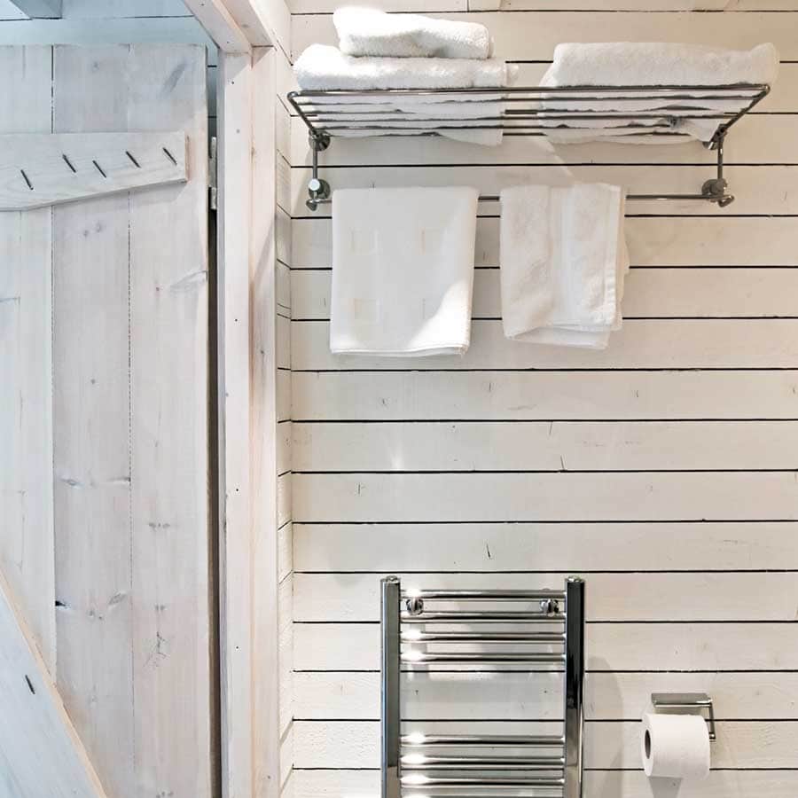Bathroom with shower unit