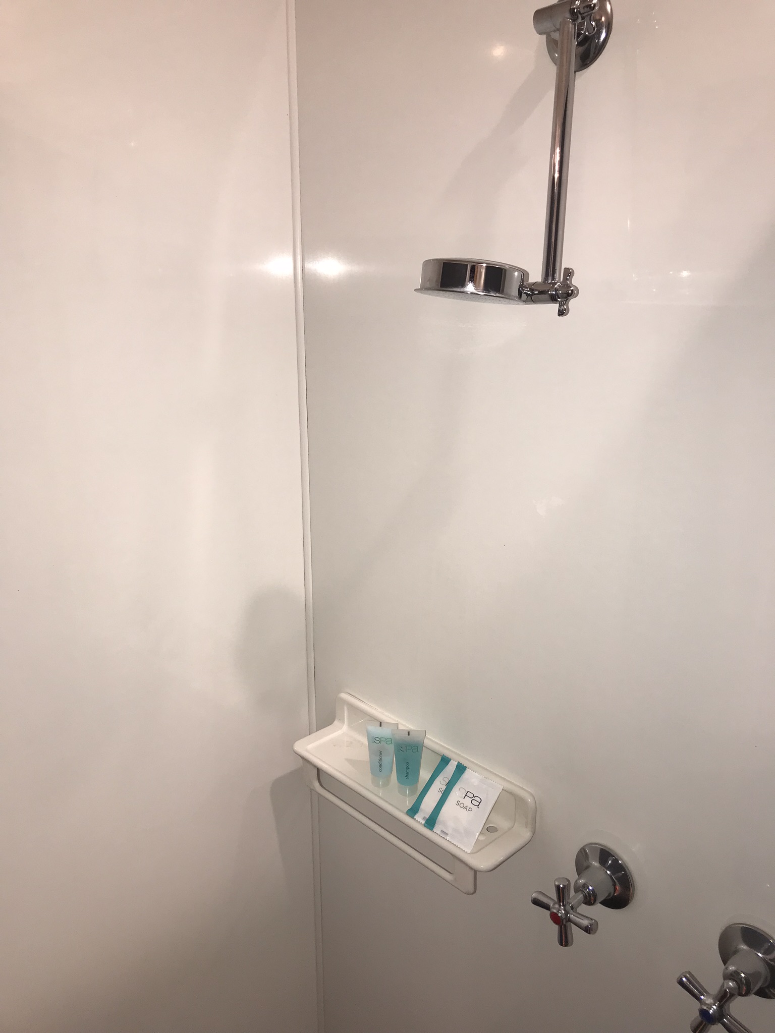 Bathroom with clawfoot bathtub and shower