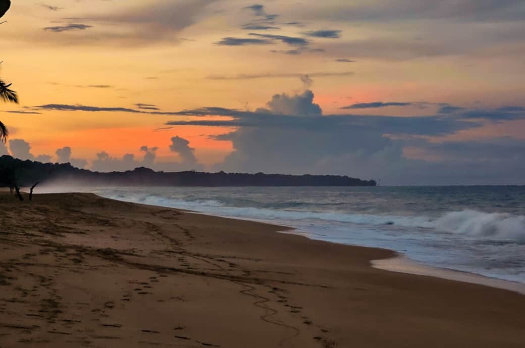 Sunset at Bluff Beach in Bocas del Toro, just steps from this beach house. Golden sand, dramatic Caribbean waves, and unforgettable tropical skies define this iconic Panama coastline.
